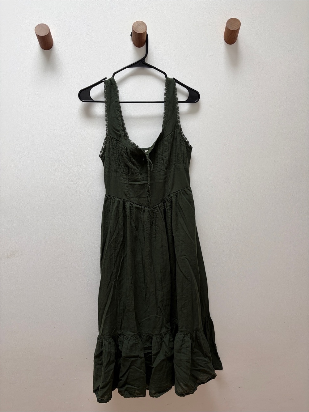 American Eagle Outfitters Olive Green Midi Dress